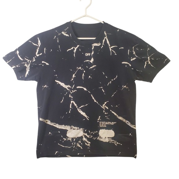 Off-White Other - Off-White Virgil Abloh Vancouver Marble Graphic T-Shirt Black Large Streetwear